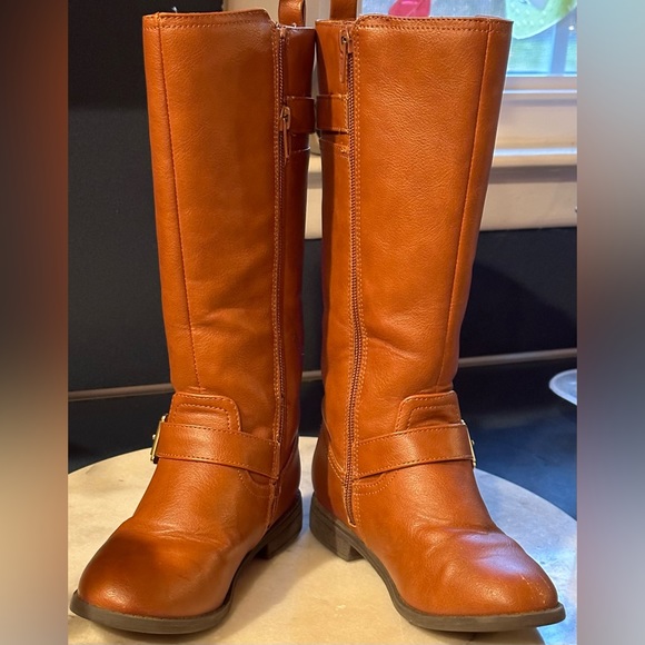Kohl’s Ridding Boots SZ 13 Brown Boots with memory foam Gold Buckles Har… - Picture 4 of 13